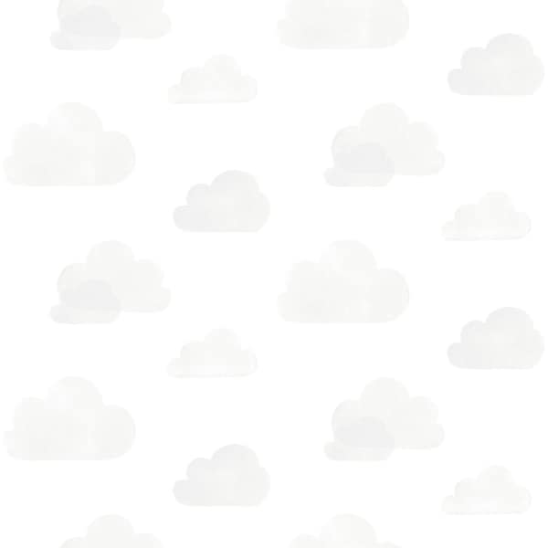 Manhattan Comfort Hillsboro Irie Grey Clouds 33 ft L X 209 in W Wallpaper BR4060-138945 - main
